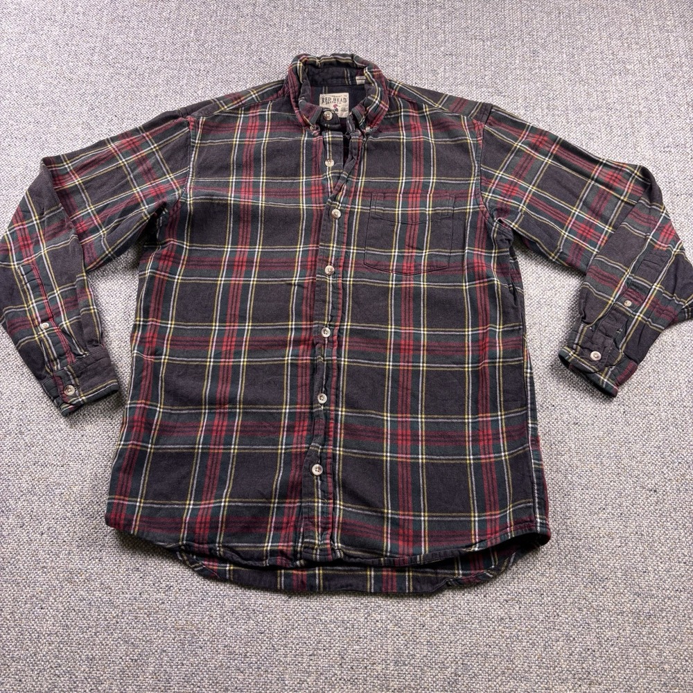 RedHead Field Tested Plaid Flannel Button Up Shirt Long Sleeve Men's Medium